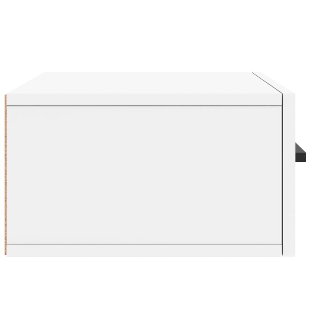 Noptiere de perete, 2 buc., alb, 35x35x20 cm - Lando