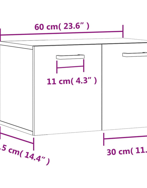 Încărcați imaginea în vizualizatorul Galerie, Dulap de perete, stejar fumuriu, 60x36,5x35 cm, lemn prelucrat - Lando
