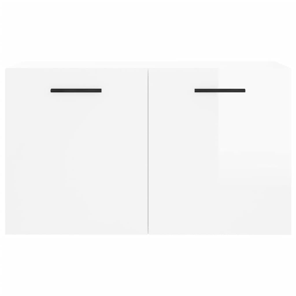 Dulap de perete, alb extralucios, 60x36,5x35 cm, lemn compozit - Lando