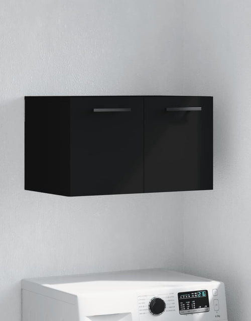 Încărcați imaginea în vizualizatorul Galerie, Dulap de perete, negru, 60x36,5x35 cm, lemn prelucrat - Lando
