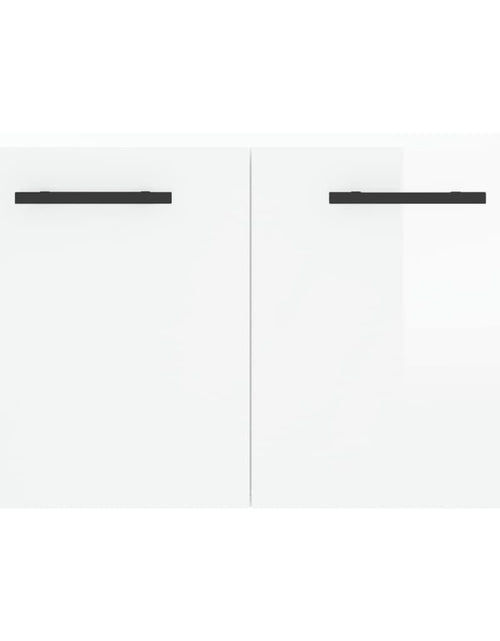 Încărcați imaginea în vizualizatorul Galerie, Dulap de perete, alb extralucios, 60x36,5x35 cm, lemn compozit - Lando
