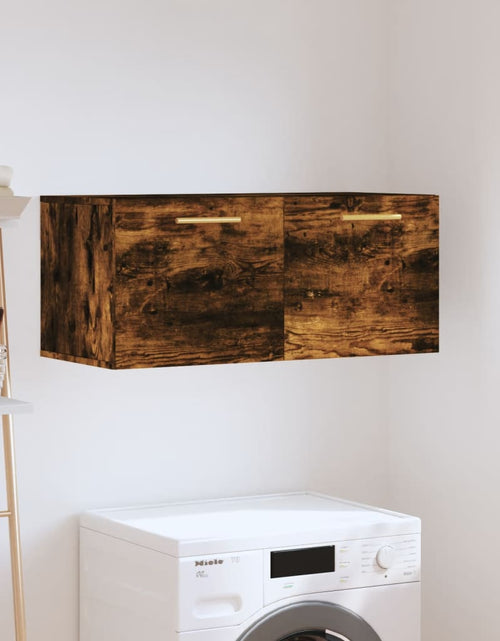 Încărcați imaginea în vizualizatorul Galerie, Dulap de perete, stejar fumuriu, 80x36,5x35 cm, lemn compozit - Lando
