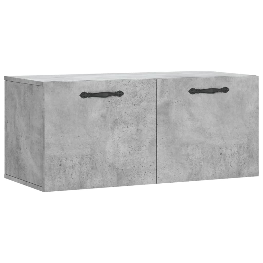 Dulap de perete, gri beton, 80x36,5x35 cm, lemn compozit - Lando