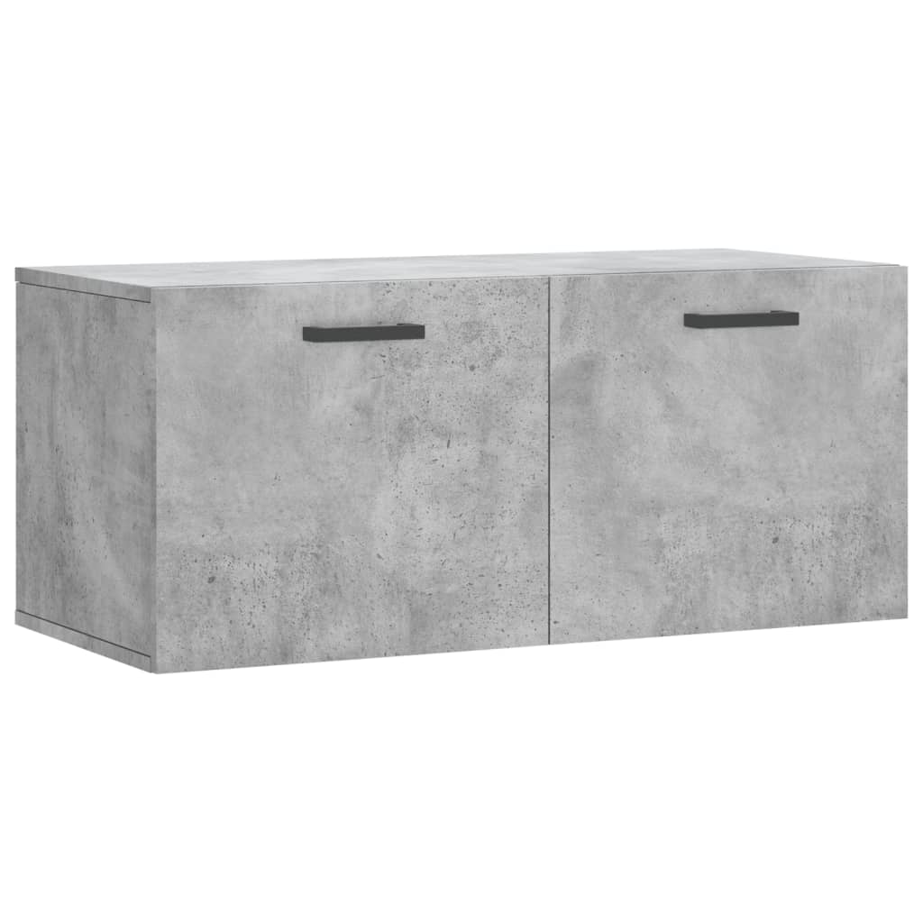 Dulap de perete, gri beton, 80x36,5x35 cm, lemn compozit - Lando