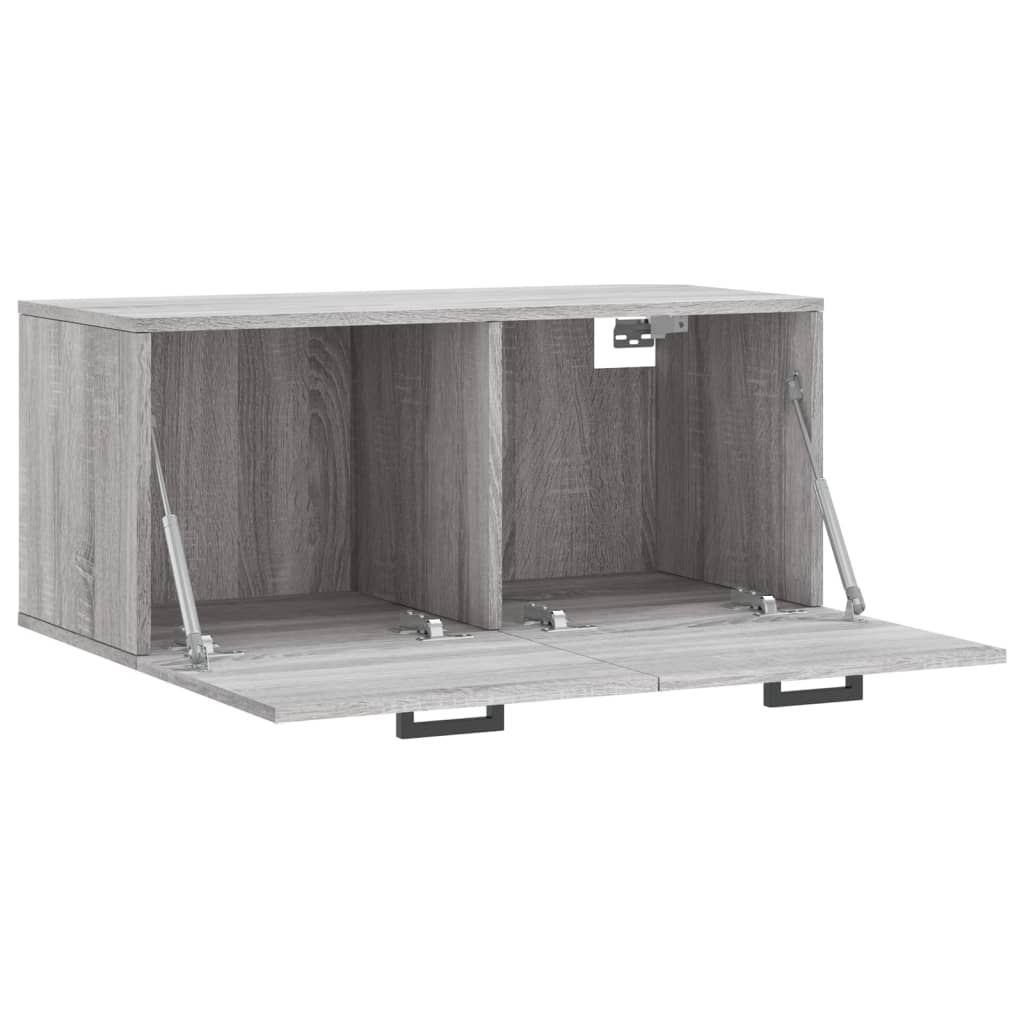 Dulap de perete, gri sonoma, 80x36,5x35 cm, lemn compozit - Lando