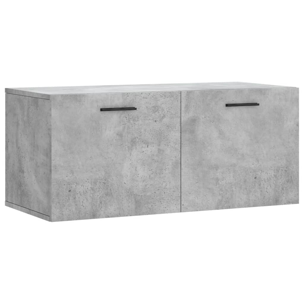Dulap de perete, gri beton, 80x36,5x35 cm, lemn compozit - Lando
