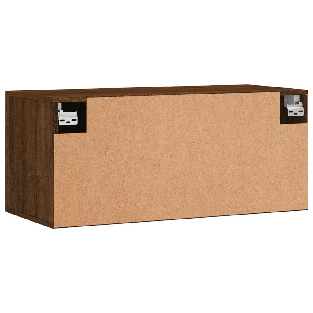 Dulap de perete, stejar maro, 80x36,5x35 cm, lemn compozit - Lando
