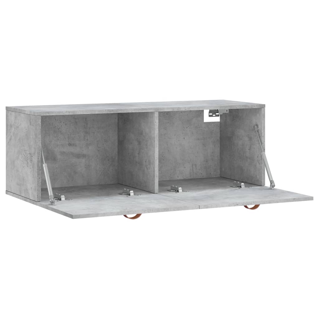 Dulap de perete, gri beton, 100x36,5x35 cm, lemn prelucrat - Lando