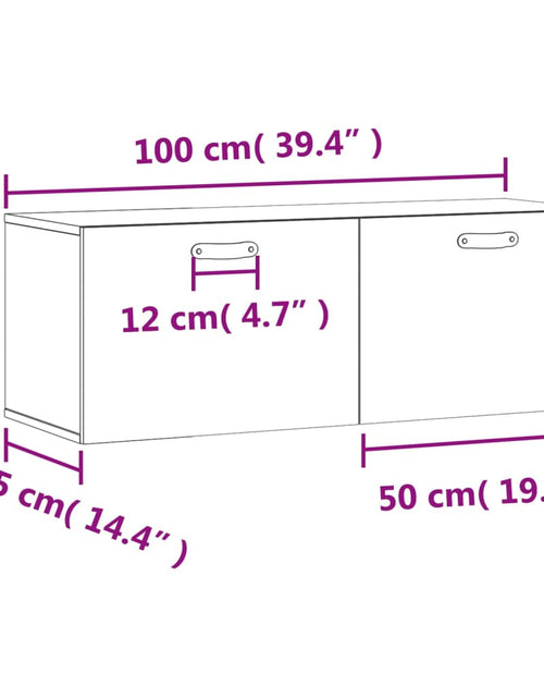 Încărcați imaginea în vizualizatorul Galerie, Dulap de perete, stejar maro, 100x36,5x35 cm, lemn prelucrat - Lando
