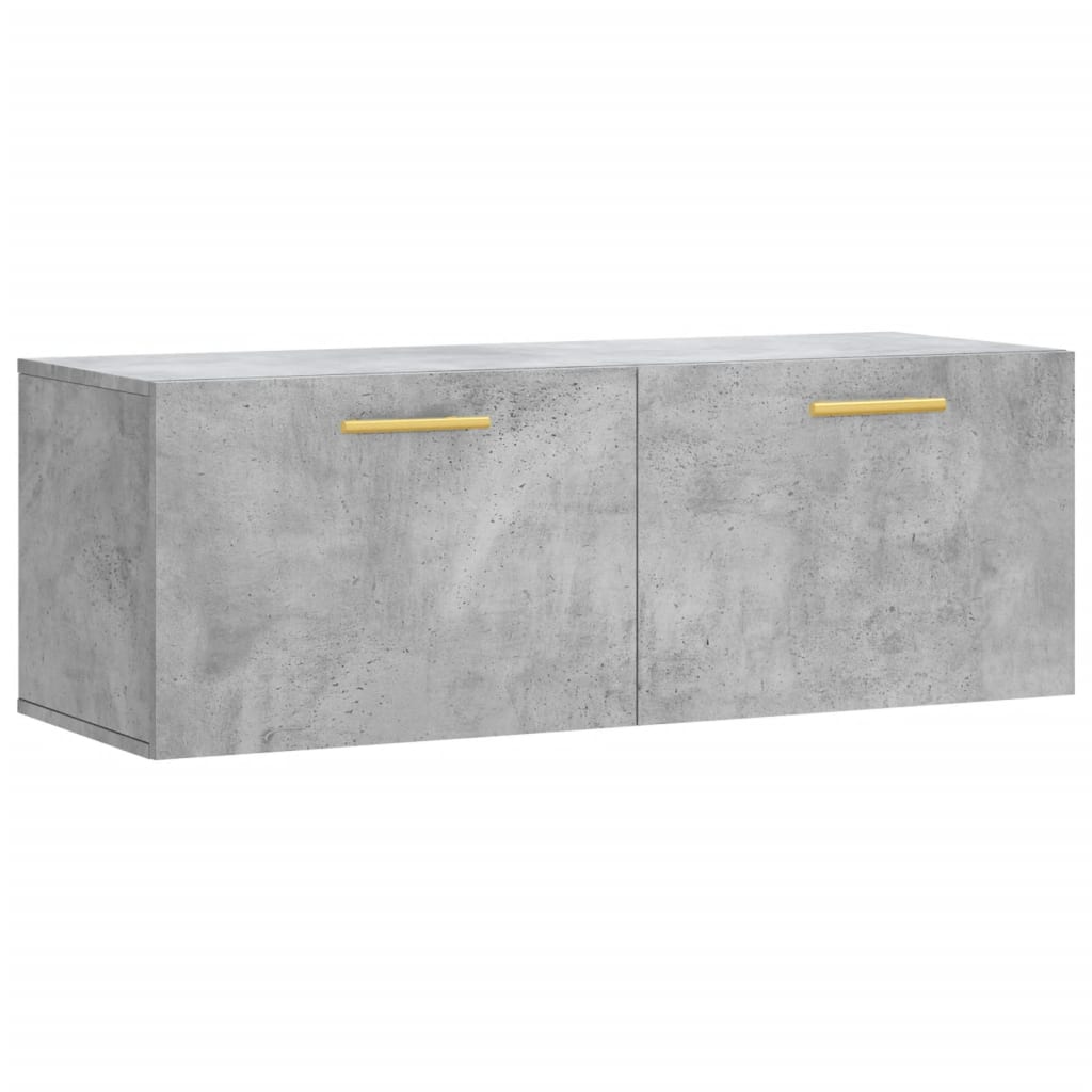 Dulap de perete, gri beton, 100x36,5x35 cm, lemn prelucrat - Lando