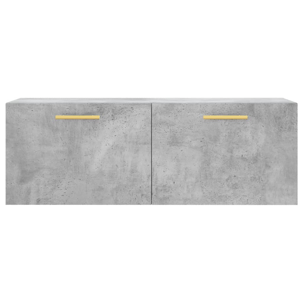 Dulap de perete, gri beton, 100x36,5x35 cm, lemn prelucrat - Lando