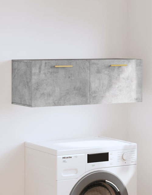 Загрузите изображение в средство просмотра галереи, Dulap de perete, gri beton, 100x36,5x35 cm, lemn prelucrat - Lando
