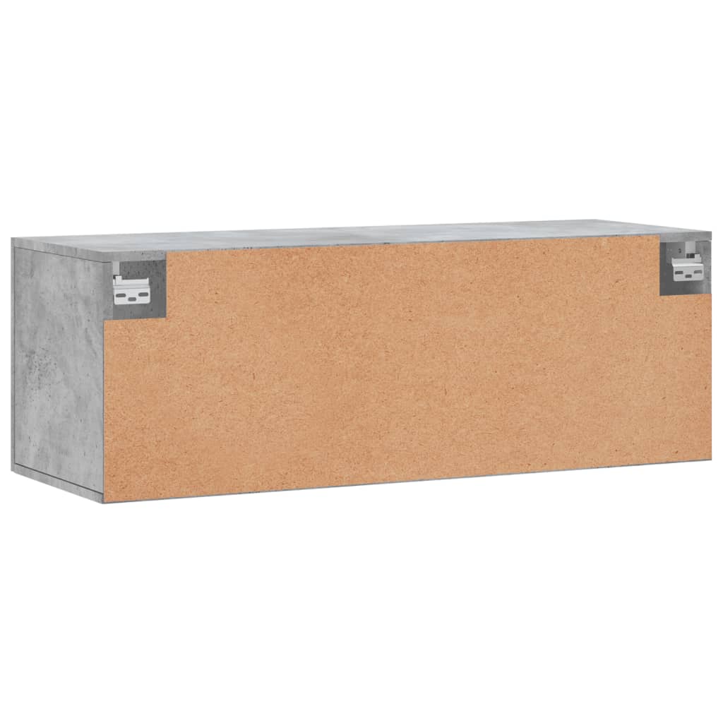 Dulap de perete, gri beton, 100x36,5x35 cm, lemn prelucrat - Lando