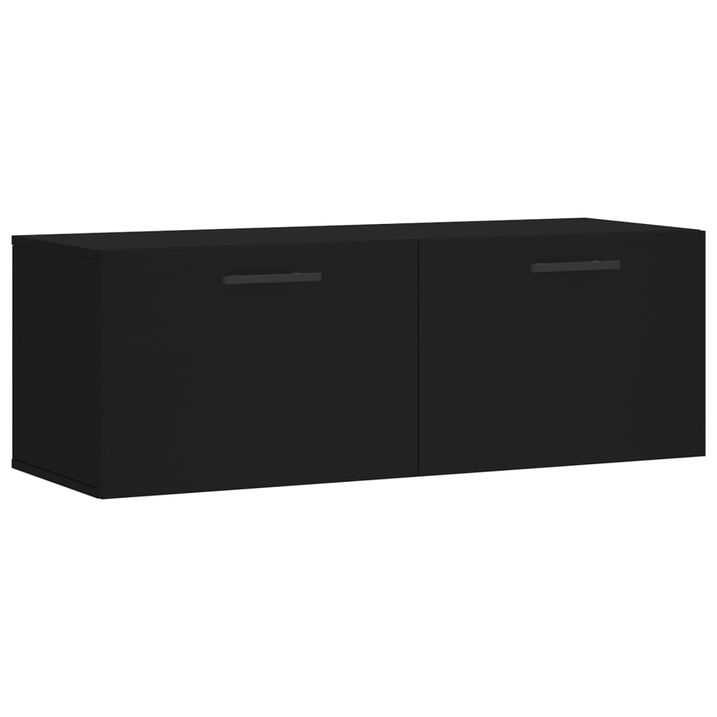 Dulap de perete, negru, 100x36,5x35 cm, lemn compozit - Lando