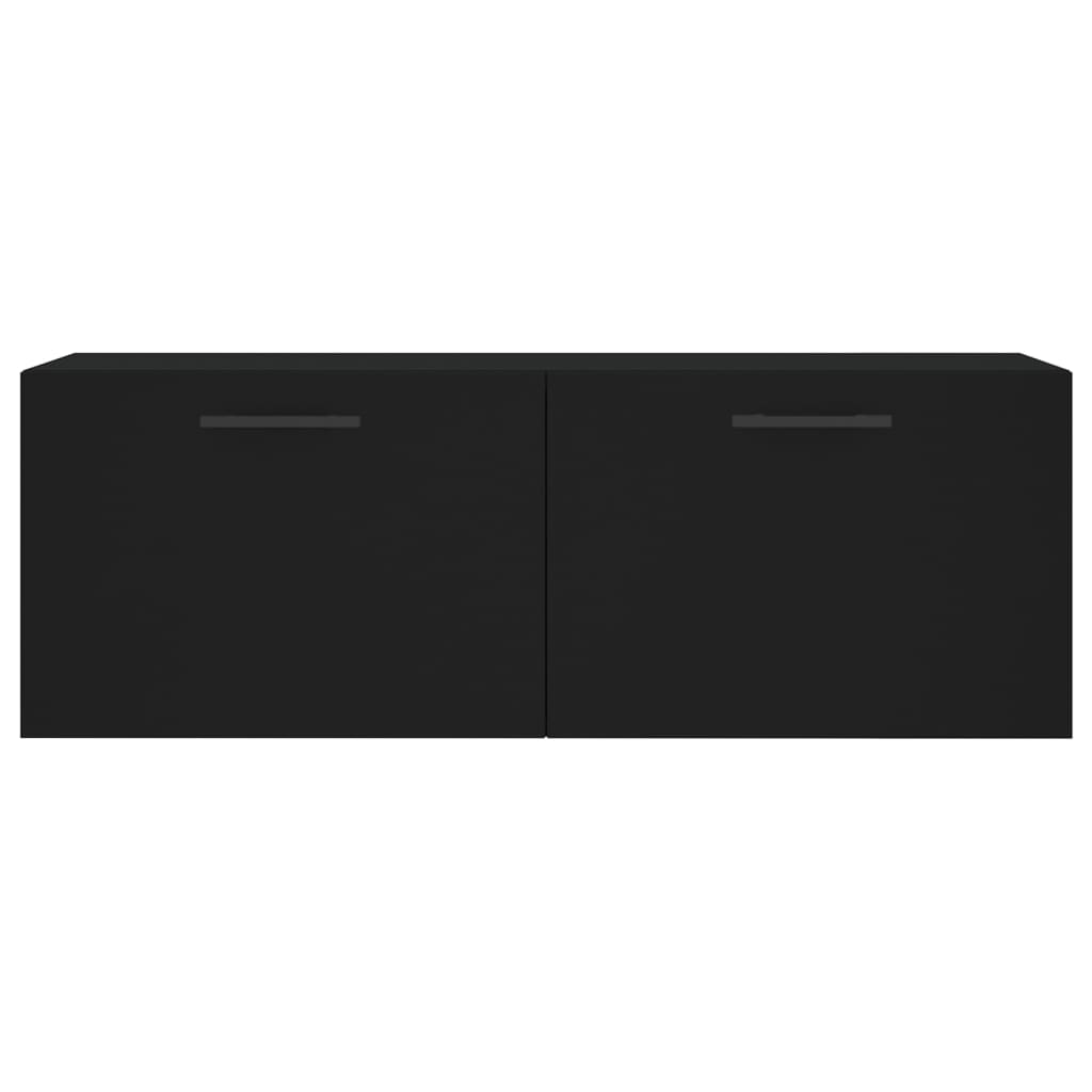 Dulap de perete, negru, 100x36,5x35 cm, lemn compozit - Lando