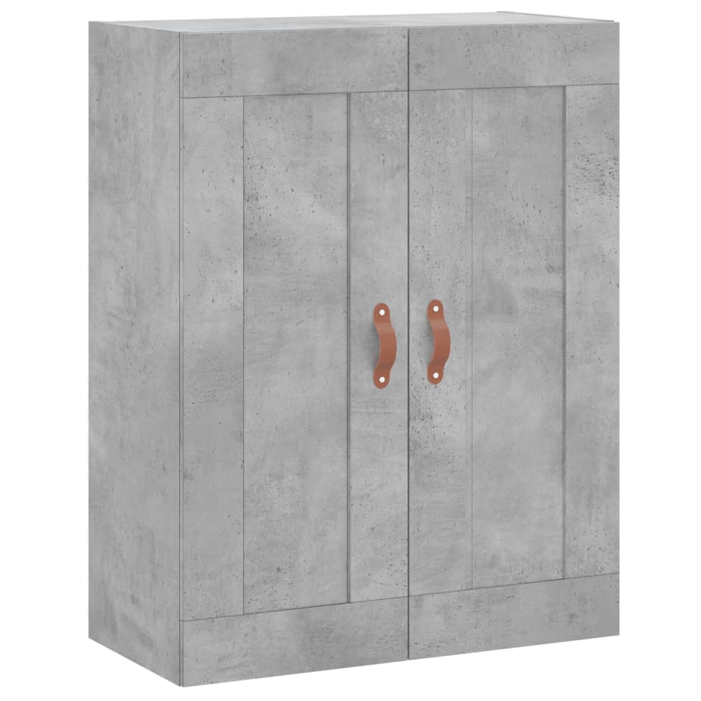 Dulap pe perete, gri beton, 69,5x34x90 cm, lemn prelucrat Lando - Lando