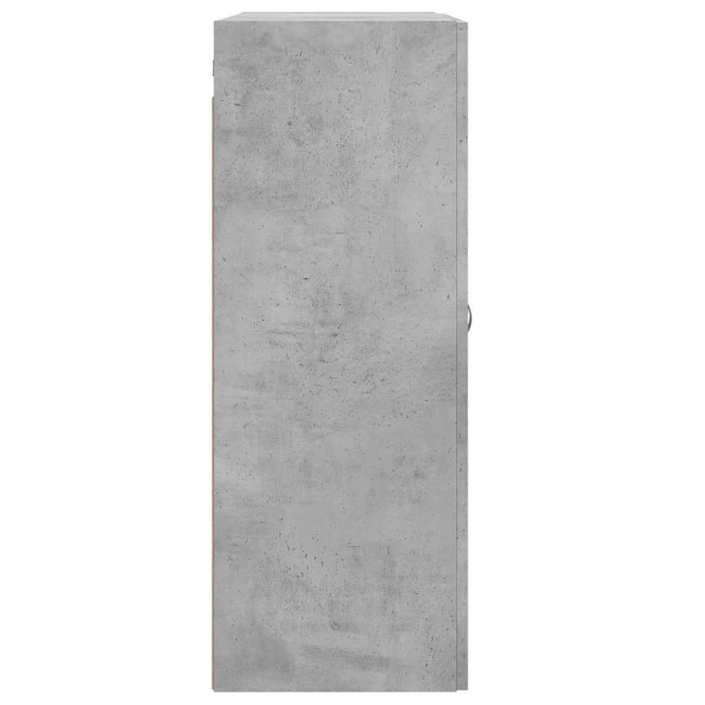 Dulap pe perete, gri beton, 69,5x34x90 cm, lemn prelucrat Lando - Lando