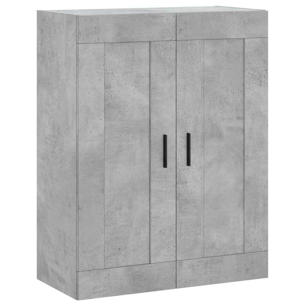 Dulap pe perete, gri beton, 69,5x34x90 cm, lemn prelucrat Lando - Lando