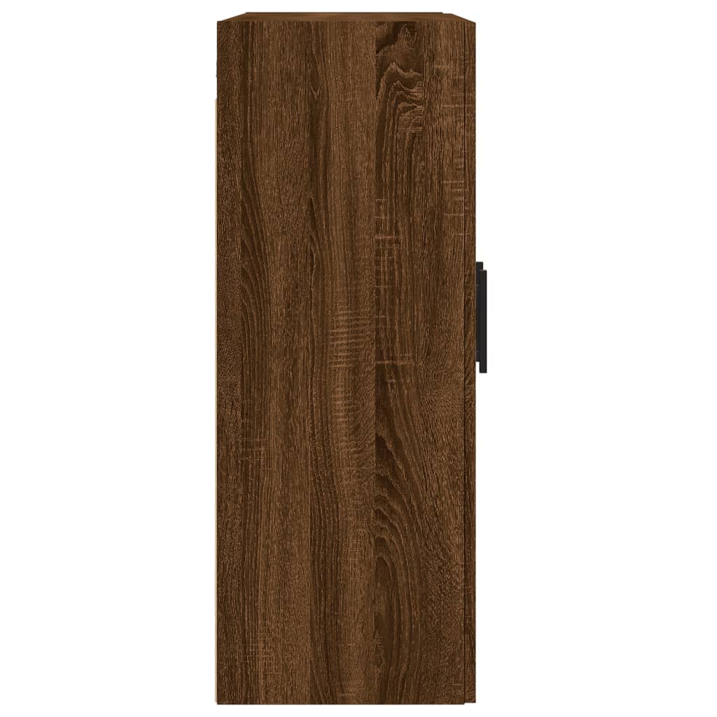 Dulap pe perete, stejar maro, 69,5x34x90 cm, lemn prelucrat Lando - Lando