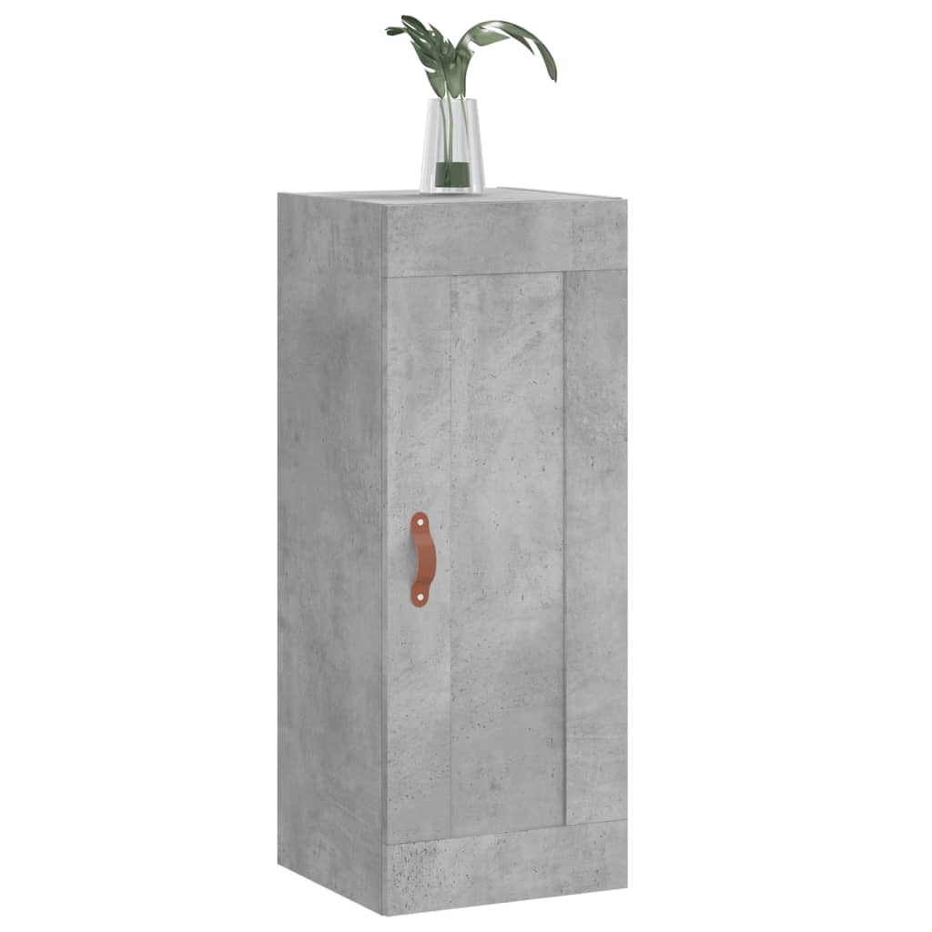 Dulap de perete, gri beton, 34,5x34x90 cm, lemn prelucrat Lando - Lando