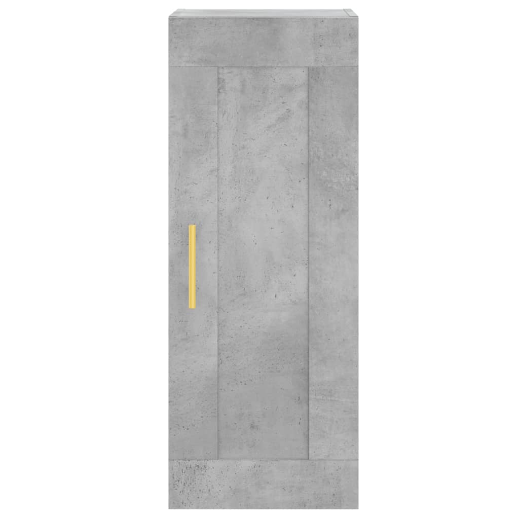 Dulap de perete, gri beton, 34,5x34x90 cm, lemn prelucrat Lando - Lando