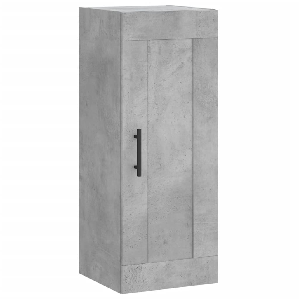 Dulap de perete, gri beton, 34,5x34x90 cm, lemn prelucrat Lando - Lando