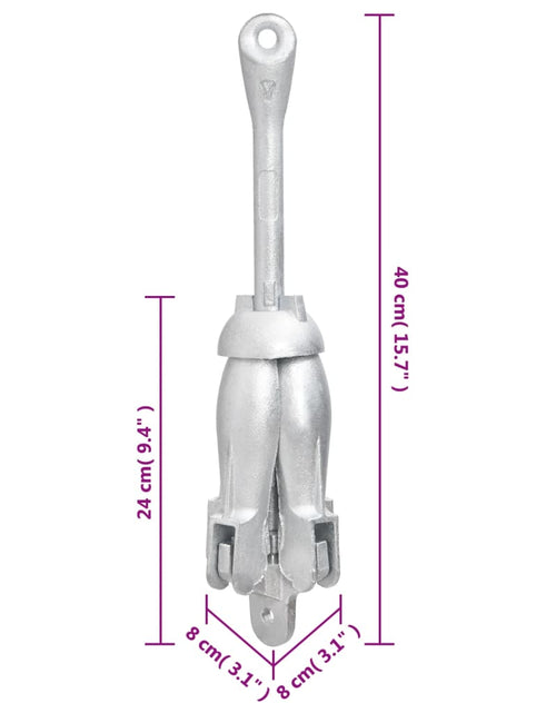 Încărcați imaginea în vizualizatorul Galerie, Ancoră pliabilă, argintiu, 3,2 kg, fier maleabil Lando - Lando

