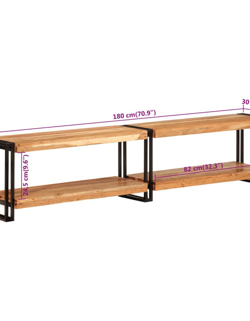 Загрузите изображение в средство просмотра галереи, Comodă TV, 180x30x40 cm, lemn masiv de acacia Lando - Lando
