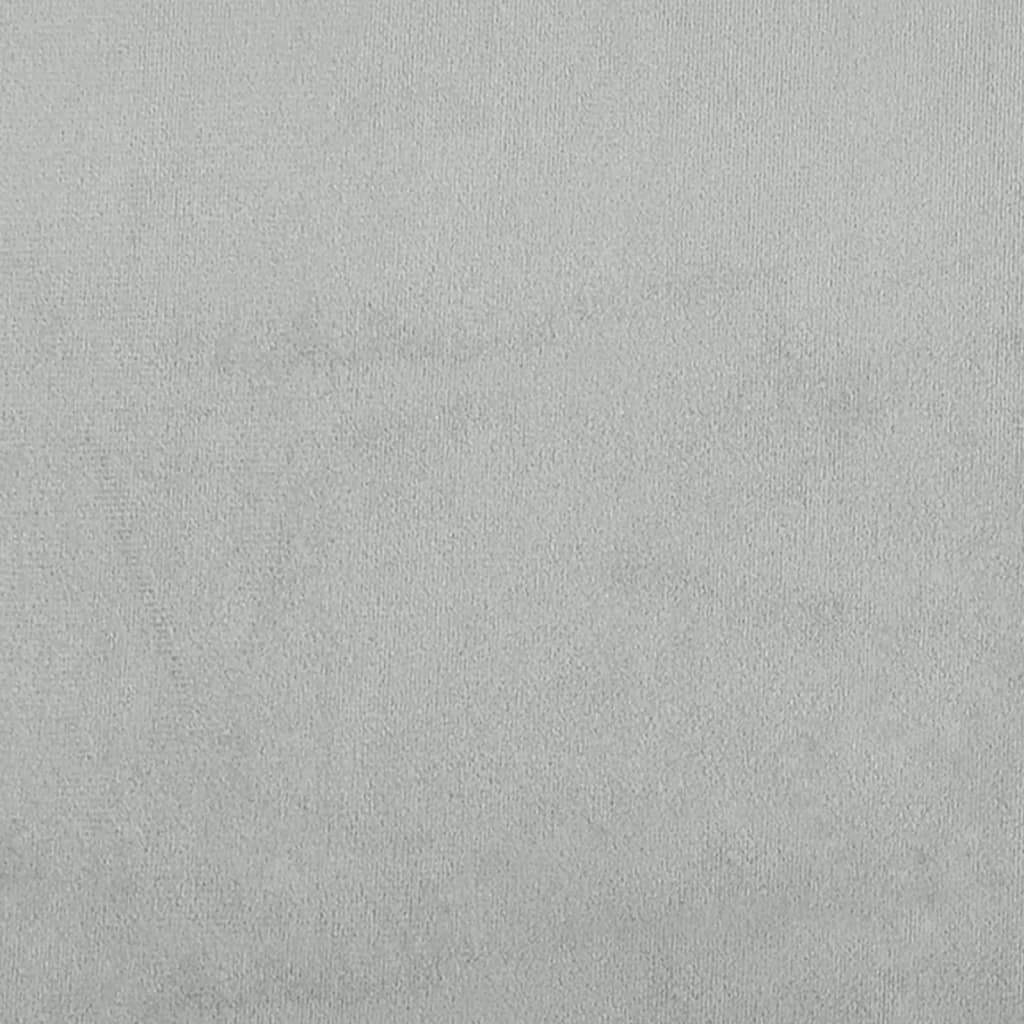 Cadru de pat, gri deschis, 100x200 cm, catifea - Lando