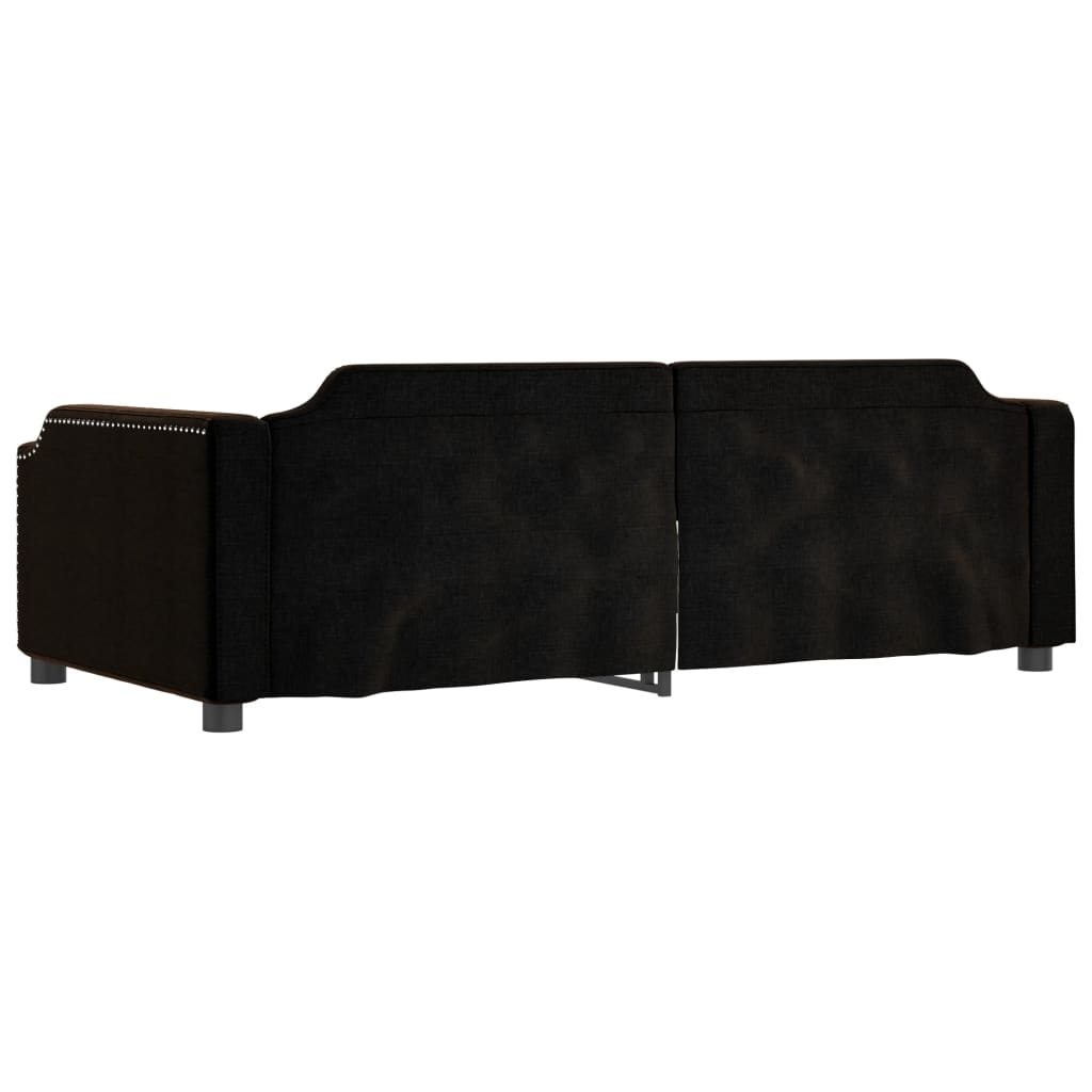 Cadru de pat, negru, 100 x 200 cm, material textil - Lando