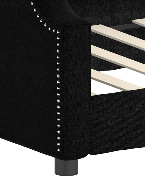 Încărcați imaginea în vizualizatorul Galerie, Cadru de pat, negru, 100 x 200 cm, material textil - Lando
