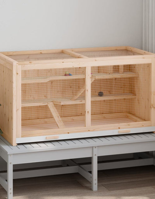 Încărcați imaginea în vizualizatorul Galerie, Cușcă pentru hamsteri, 104x52x54 cm, lemn masiv de brad Lando - Lando
