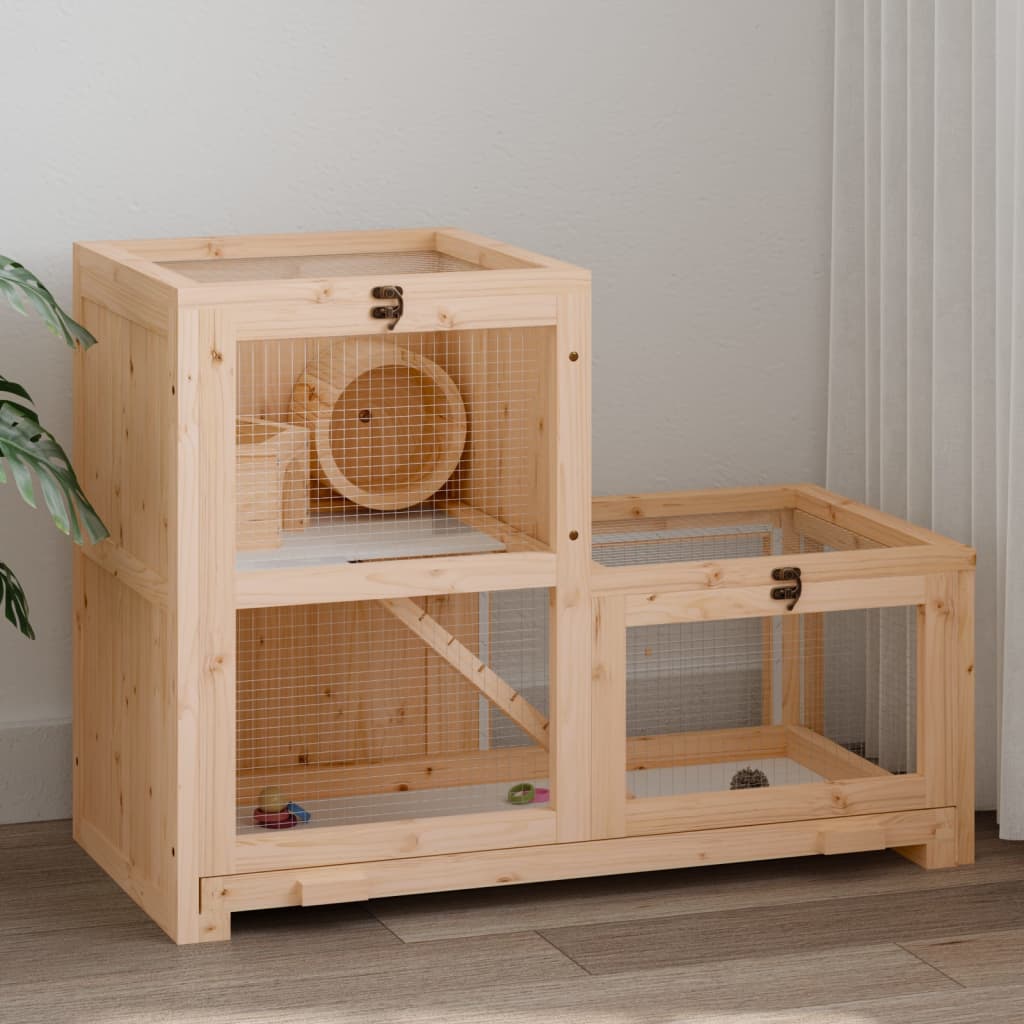 Cușcă pentru hamsteri, 81x40x60 cm, lemn masiv de brad Lando - Lando
