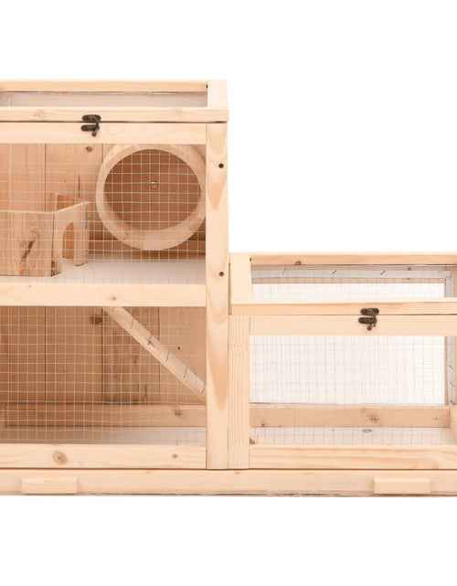 Încărcați imaginea în vizualizatorul Galerie, Cușcă pentru hamsteri, 81x40x60 cm, lemn masiv de brad Lando - Lando
