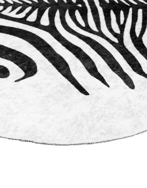 Încărcați imaginea în vizualizatorul Galerie, Covor alb-negru, 120x170 cm, model zebră lavabil anti-alunecare - Lando
