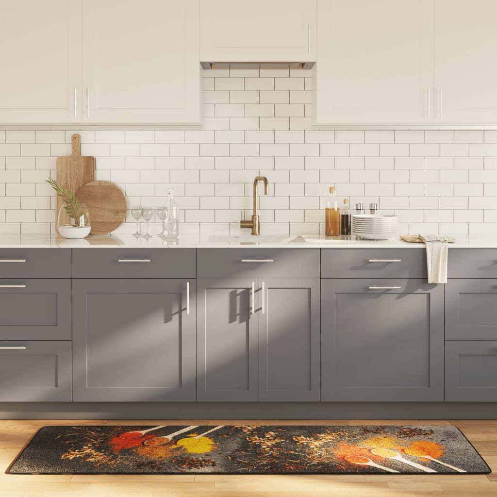 Covor bucătărie, multicolor, 60x180 cm, lavabil, anti-alunecare - Lando