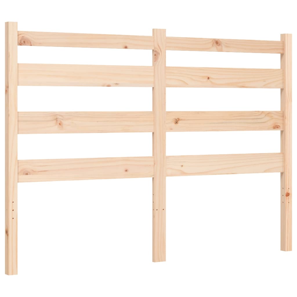 Cadru de pat cu tăblie, dublu, lemn masiv - Lando