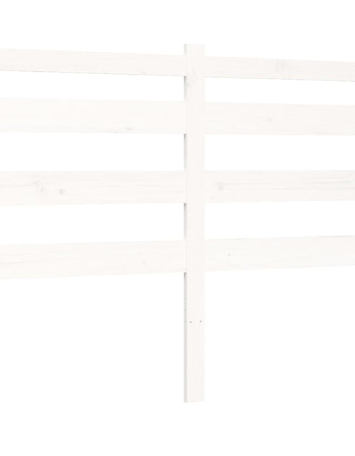 Загрузите изображение в средство просмотра галереи, Cadru de pat cu tăblie, alb, 140x200 cm, lemn masiv - Lando
