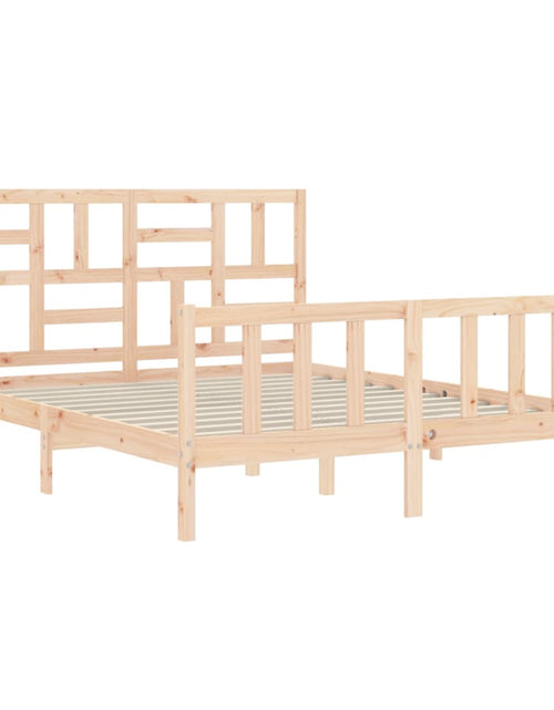 Încărcați imaginea în vizualizatorul Galerie, Cadru de pat cu tăblie, 160x200 cm, lemn masiv - Lando
