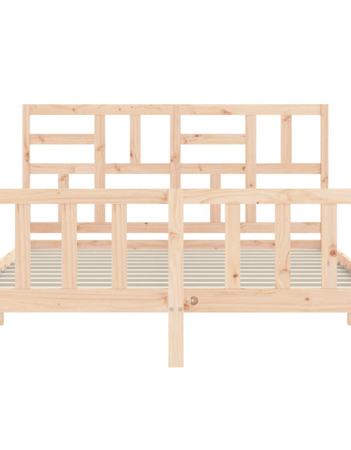 Încărcați imaginea în vizualizatorul Galerie, Cadru de pat cu tăblie, 160x200 cm, lemn masiv - Lando
