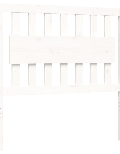 Încărcați imaginea în vizualizatorul Galerie, Cadru de pat cu tăblie, alb, 100x200 cm, lemn masiv - Lando
