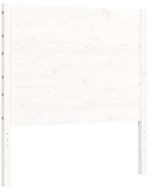 Загрузите изображение в средство просмотра галереи, Cadru de pat cu tăblie single mic, alb, lemn masiv - Lando
