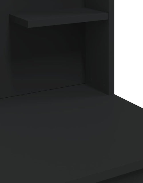 Загрузите изображение в средство просмотра галереи, Masă de toaletă cu LED-uri, negru, 96x40x142 cm - Lando

