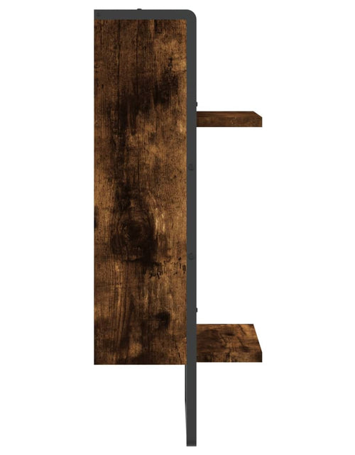Încărcați imaginea în vizualizatorul Galerie, Raft de perete cu bare, stejar fumuriu, 30x25x65 cm Lando - Lando
