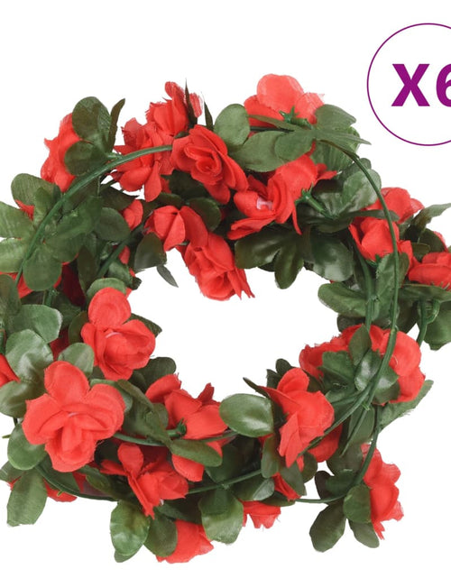 Загрузите изображение в средство просмотра галереи, Ghirlande de flori artificiale, 6 buc. roșu de primăvară 250 cm - Lando
