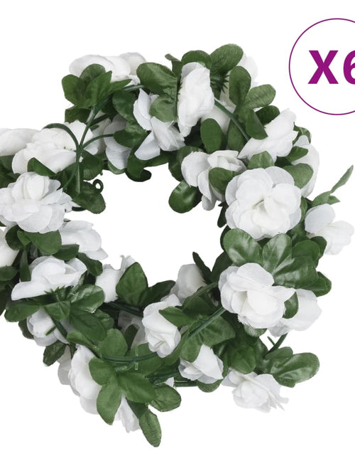 Загрузите изображение в средство просмотра галереи, Ghirlande de flori artificiale, 6 buc. alb de primăvară, 250 cm - Lando
