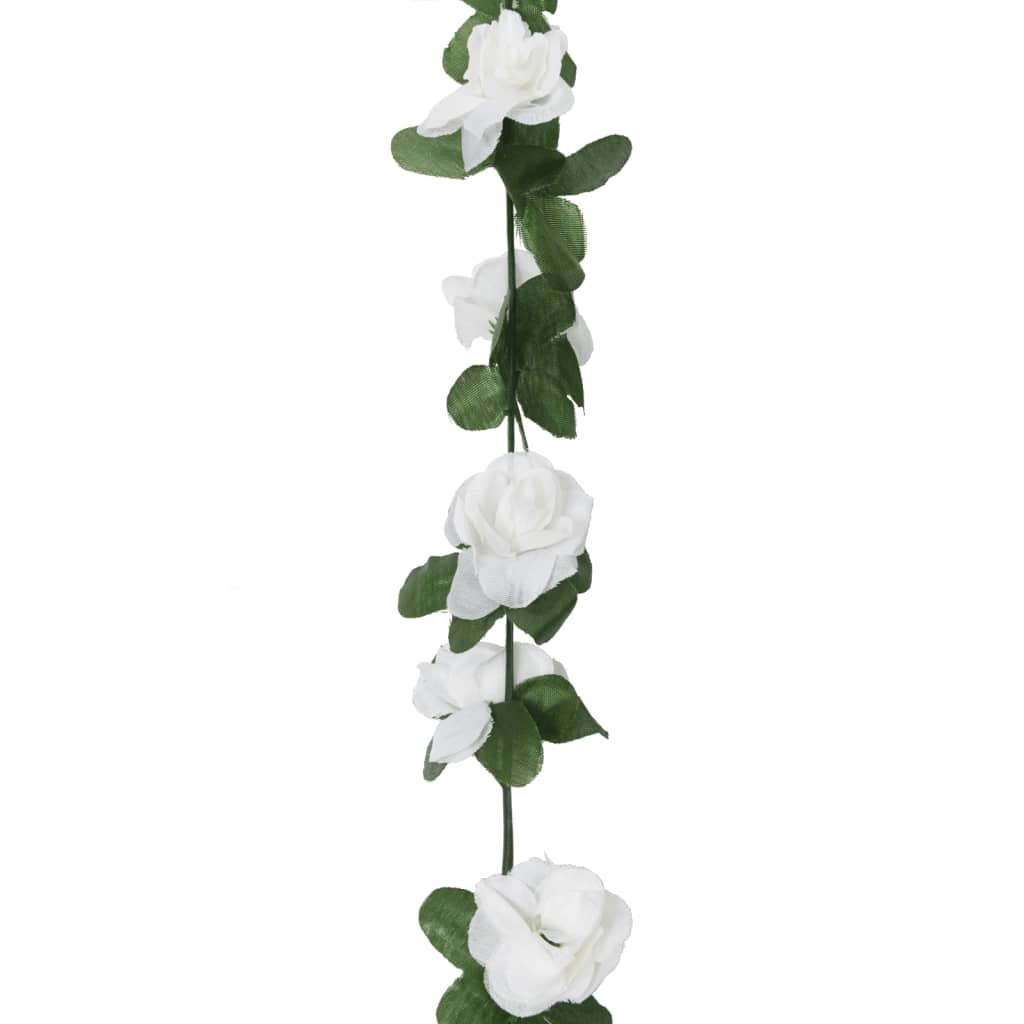 Ghirlande de flori artificiale, 6 buc. alb de primăvară, 250 cm - Lando