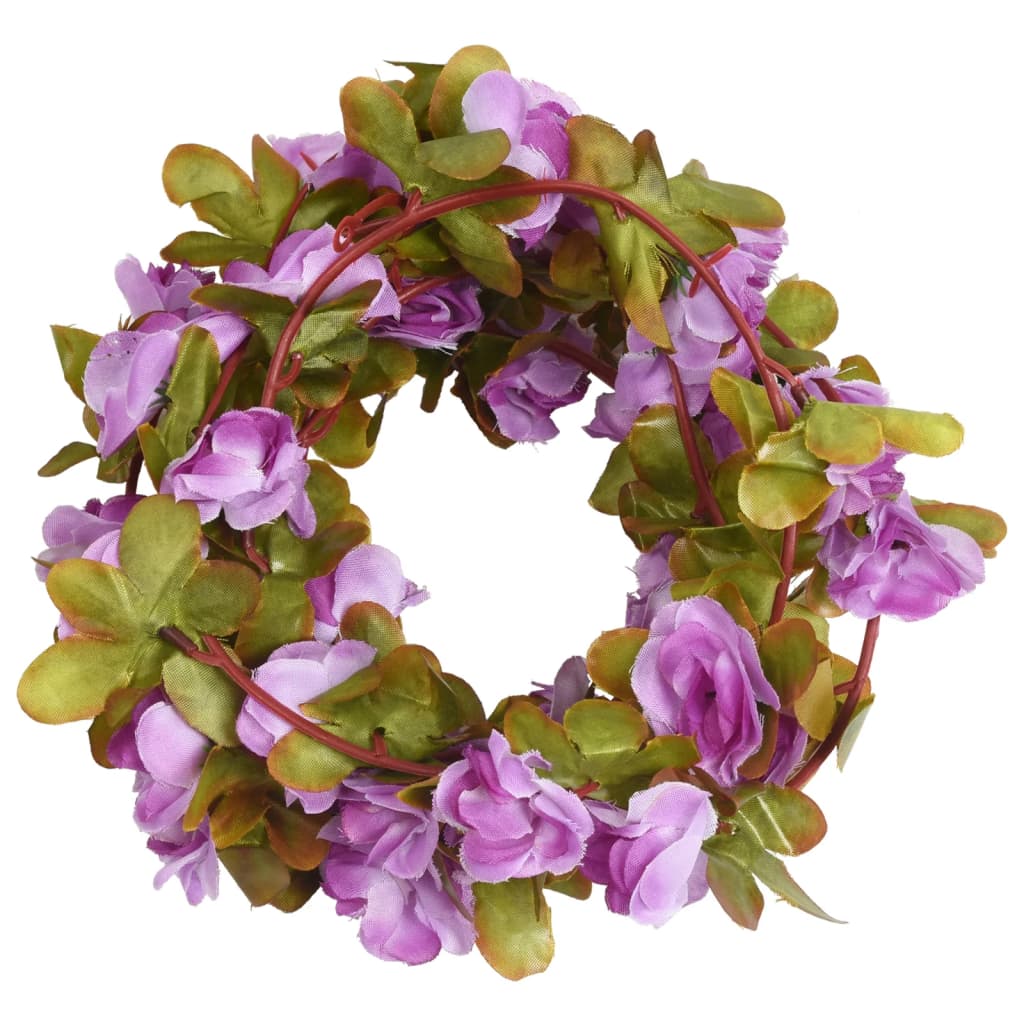 Ghirlande de flori artificiale, 6 buc., violet deschis, 250 cm - Lando