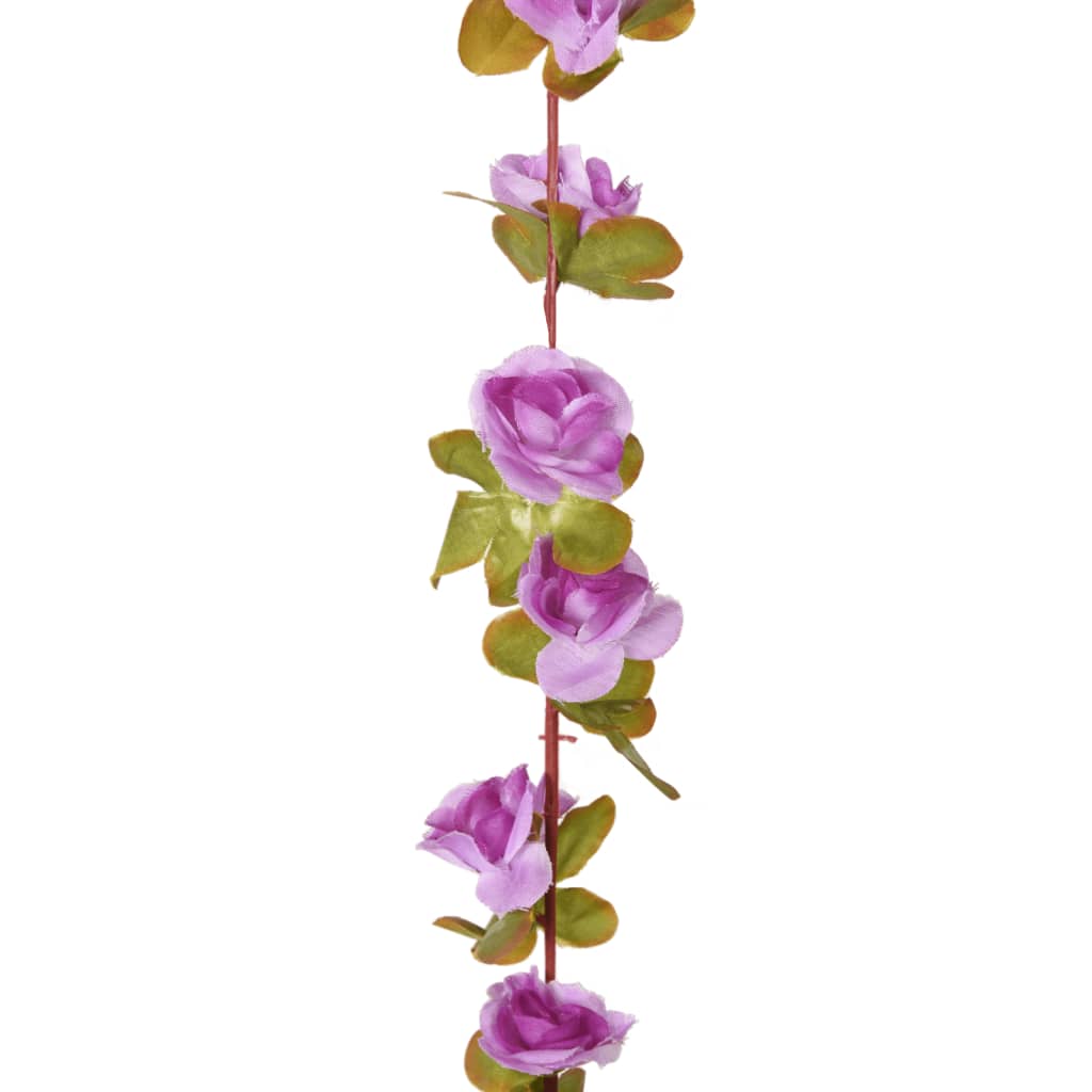 Ghirlande de flori artificiale, 6 buc., violet deschis, 250 cm - Lando