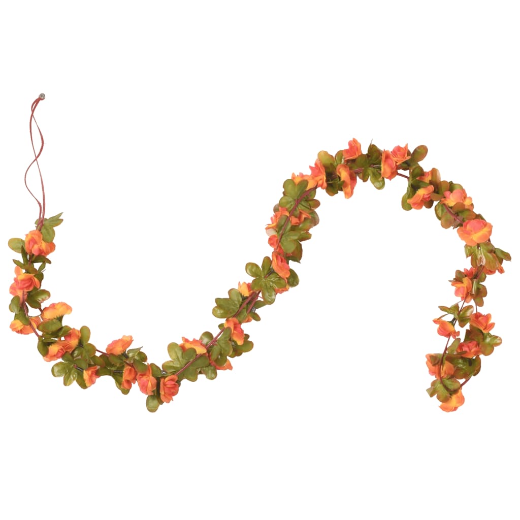 Ghirlande de flori artificiale, 6 buc., portocaliu, 250 cm - Lando
